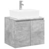 vidaXL Juego de muebles de ba&ntilde;o Gris Hormig&oacute;n Madera de ingenier&iacute;a