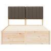 vidaXL Estructura de Cama con Cabecera Tapizada Taup&eacute; 120 x 200 cm