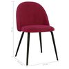 vidaXL Sillas de comedor 2 unidades tela rojo tinto