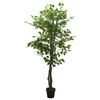 vidaXL &Aacute;rbol ficus artificial con 1260 hojas verde 200 cm
