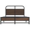 vidaXL Estructura de cama sin colch&oacute;n 140x200 cm madera marr&oacute;n roble