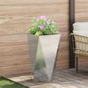 vidaXL Jardinera Plateado 40 x 40 x 75 cm Acero Galvanizado