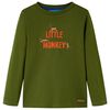 vidaXL Camiseta infantil de manga larga caqui oscuro 104