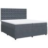 vidaXL Cama box spring con colch&oacute;n terciopelo gris oscuro 200x200 cm