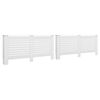 vidaXL Cubiertas para radiador 2 unidades MDF blanco 172x19x81,5 cm