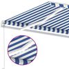 vidaXL Toldo retr&aacute;ctil manual con LED azul y blanco 350x250 cm