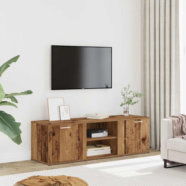 vidaXL Mueble de TV madera contrachapada envejecida 120x34x37 cm