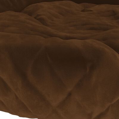 vidaXL Cama para perros de felpa marrón 110x90x23 cm