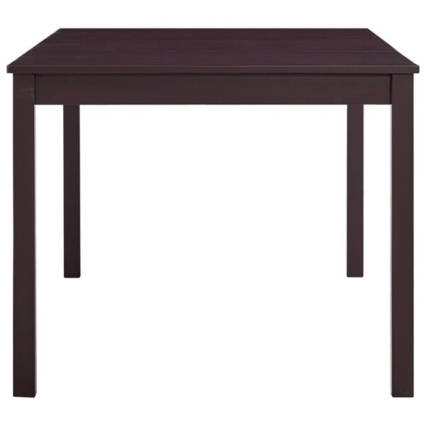 vidaXL Conjunto de comedor 9 piezas madera de pino marr&oacute;n oscuro