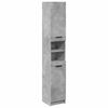 vidaXL Armario de ba&ntilde;o contrachapada gris hormig&oacute;n 32x34x188,5 cm