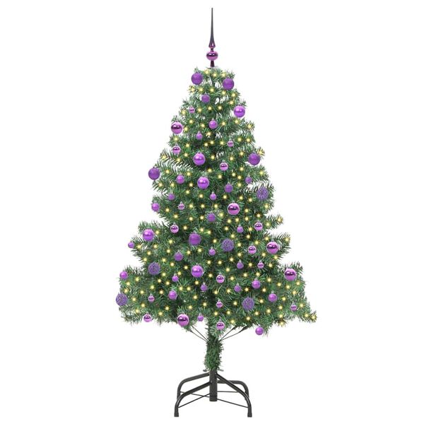 vidaXL &Aacute;rbol de Navidad con 300 LED con soporte Verde 180 cm PVC