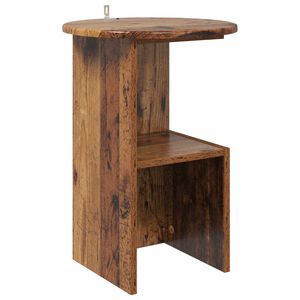 vidaXL Mesa lateral Madera envejecida &Oslash; 39,5 x 55 cm