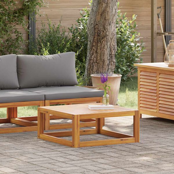 vidaXL Set de sof&aacute; de jard&iacute;n 2 pzas con coj&iacute;n madera maciza de acacia