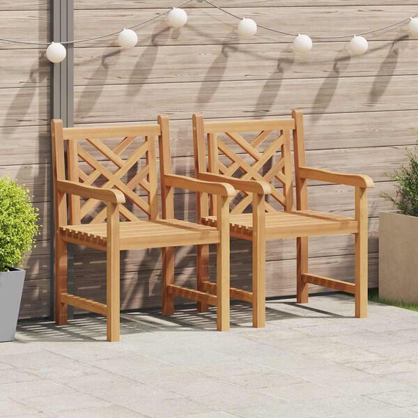 vidaXL Sillas de jardín 2 pcs Marrón 58 x 60 x 90 cm