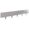 vidaXL Borde de C&eacute;sped 50 uds. 100 x 20 cm Acero Plateado
