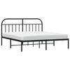 vidaXL Estructura cama sin colchón con cabecero metal negro 183x213 cm
