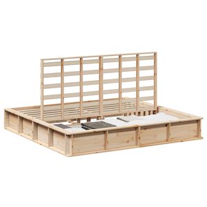 vidaXL Estructura de cama Marr&oacute;n 180 x 200 cm Madera de pino macizo