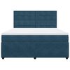 vidaXL Cama box spring con colch&oacute;n terciopelo azul 180x200 cm