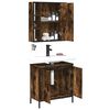 vidaXL Set de muebles ba&ntilde;o 2 pzas madera contrachapada roble ahumado