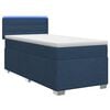 vidaXL Cama con Base Tapizada, Colch&oacute;n y Luz LED Azul 100 x 200 cm