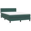 vidaXL Cama box spring con colch&oacute;n terciopelo verde oscuro 140x220 cm