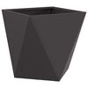 vidaXL Jardinera 2 pcs Negro 50 x 50 x 50 cm Acero
