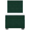 vidaXL Cama box spring con colch&oacute;n terciopelo verde oscuro 90x200 cm