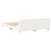 vidaXL Estructura de cama sin colch&oacute;n madera de pino blanco 135x190 cm