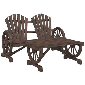 vidaXL Juego de muebles de jard&iacute;n 2 piezas madera maciza de abeto