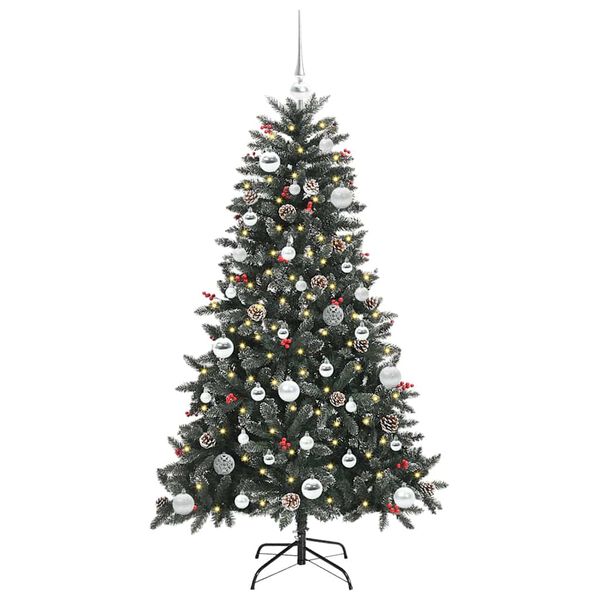 vidaXL &Aacute;rbol de Navidad artificial Verde 150 cm PVC, Pl&aacute;stico y Acero