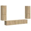 vidaXL Conjunto de mueble de TV 4 uds. Roble Sonoma