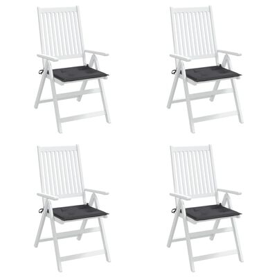 vidaXL Cojines para sillas de jardín 4 unidades antracita 40x40x3 cm