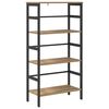 vidaXL Estante de libros 3 niveles 60 x 29,5 x 115 cm Roble artisan