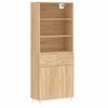 vidaXL Aparador alto madera contrachapada color roble 69,5x34x180 cm