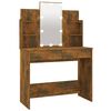 vidaXL Tocador con LED color roble ahumado 86,5x35x136 cm