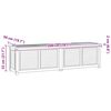 vidaXL Caja de almacenaje de jard&iacute;n con bolsa teca maciza 200x50x55 cm