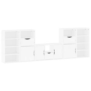 vidaXL Muebles de TV 5 uds. con almacenaje "ODDA" blanco madera pino