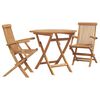 vidaXL Conjunto de Comedor de Jard&iacute;n 3 uds. Marr&oacute;n