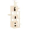 vidaXL Rascador para gatos con postes de sisal crema 180 cm