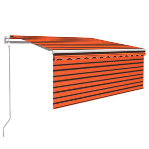 vidaXL Toldo autom&aacute;tico con persiana, LED y sensor de viento 3,5x2,5 m