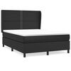 vidaXL Cama box spring con colch&oacute;n cuero sint&eacute;tico negro 140x190 cm