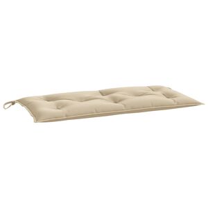 vidaXL Coj&iacute;n de banco de jard&iacute;n tela Oxford beige 110x50x7 cm