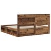 vidaXL Estructura de cama con cabecera Madera vieja 200 x 200 cm