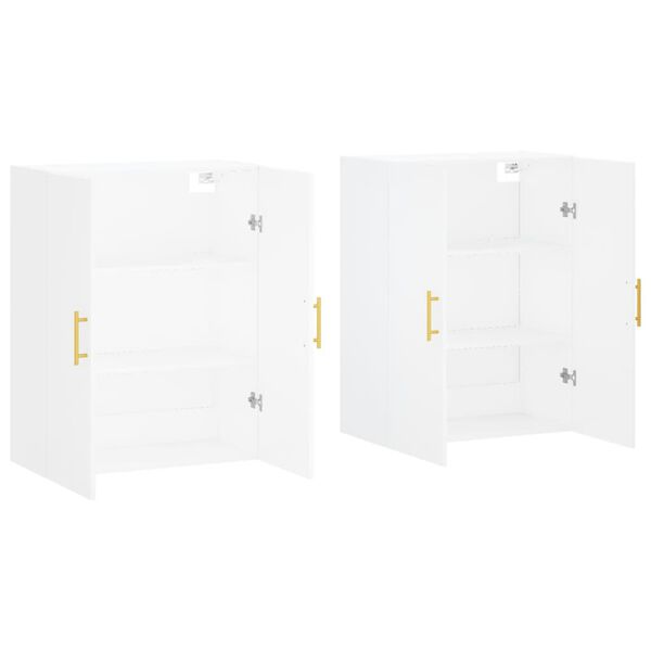 vidaXL Armarios de pared 2 unidades blanco 69,5x34x90 cm