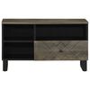 vidaXL Mueble de TV madera maciza de mango negro 80x33x46 cm