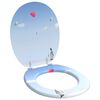 vidaXL Asiento de inodoro de cierre suave Azul 44 x 38 cm