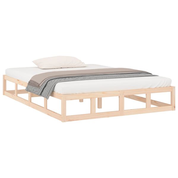 vidaXL Estructura de cama de madera maciza 200x200 cm