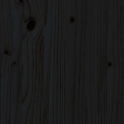 vidaXL Cabecero de cama madera maciza de pino negro 80,5x4x100 cm