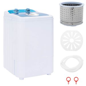 vidaXL Mini Lavadora con Cuba &Uacute;nica 4,6 kg Azul y Blanco