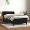 vidaXL Cama box spring con colch&oacute;n terciopelo negro 100x200 cm